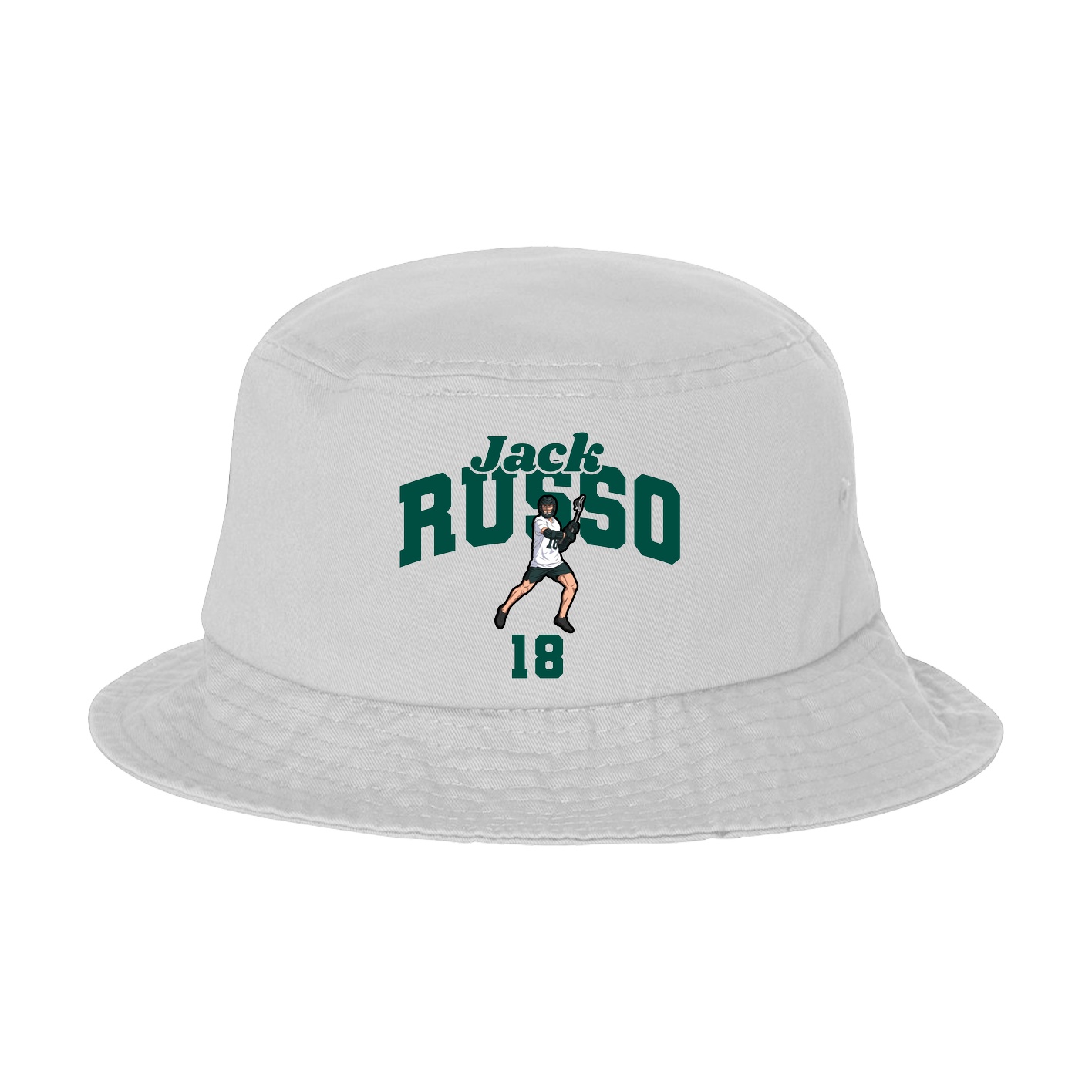 Bucket Cap — Signature Arch in White