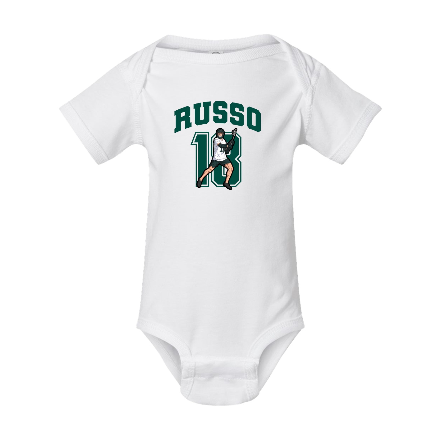 Baby Onesie — Number in White
