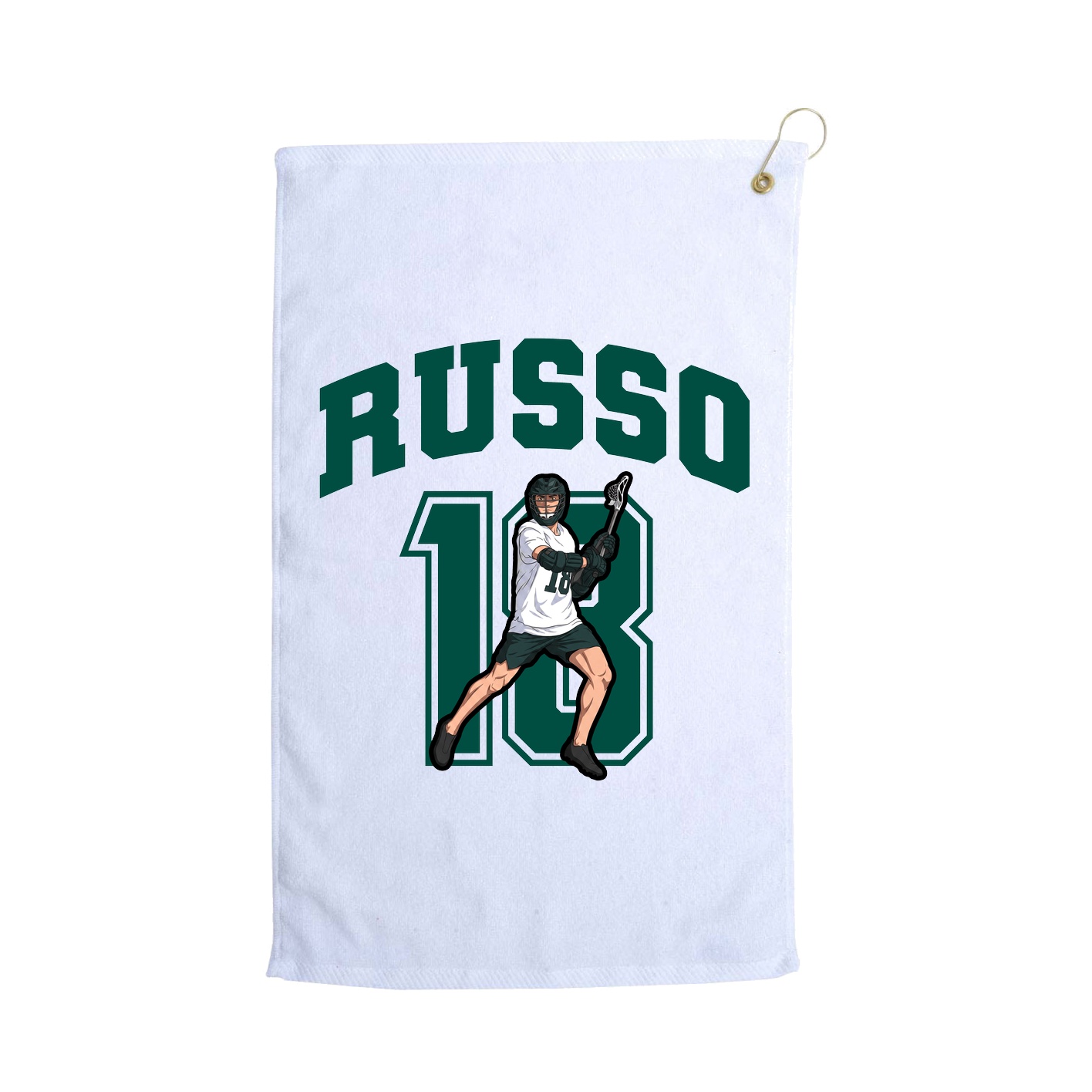 Golf Towel — Number in White