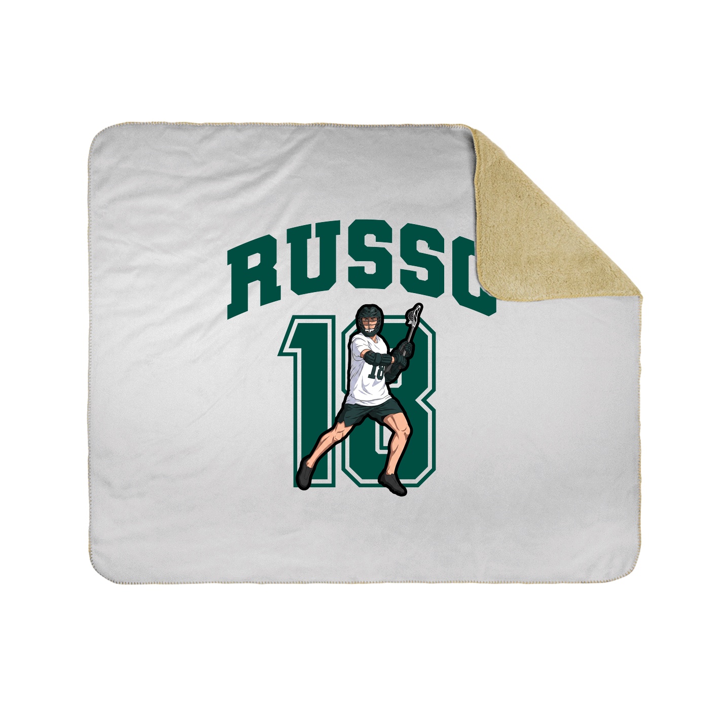 Throw Blanket — Number in White