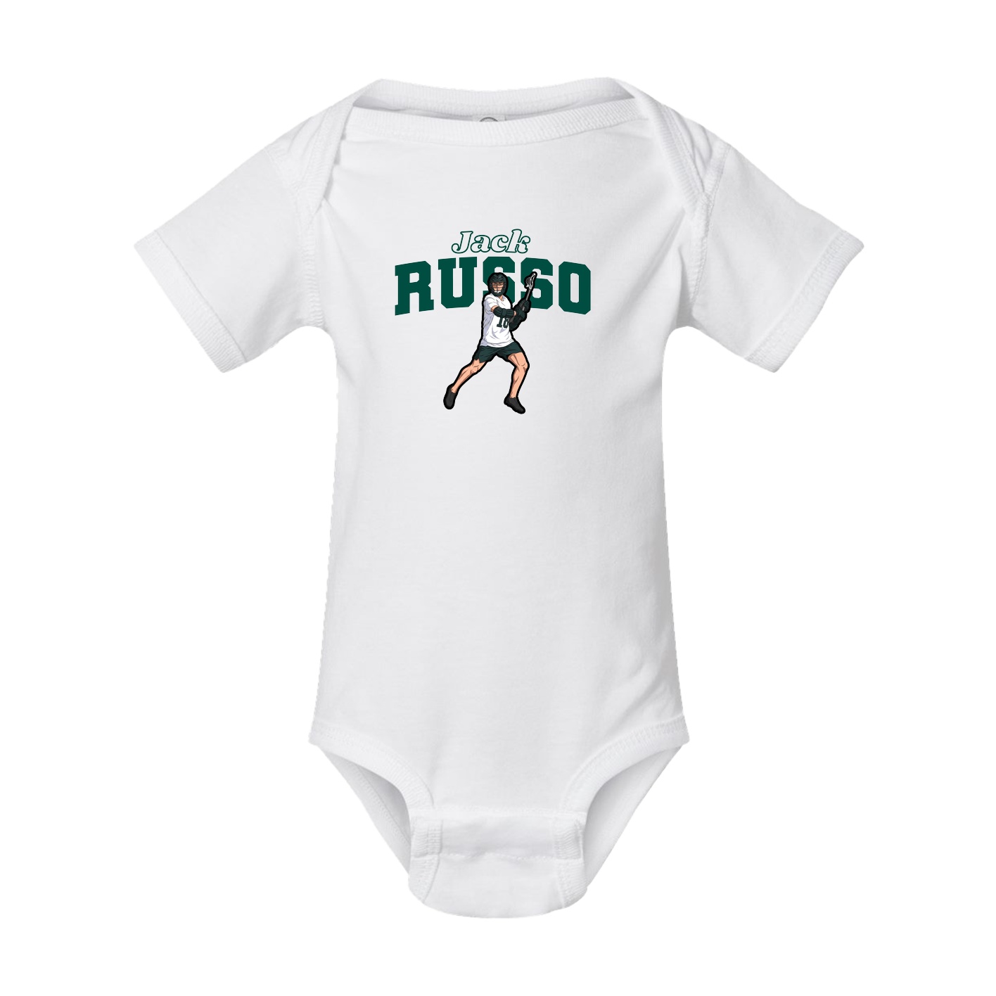Baby Onesie — Name Arch in White