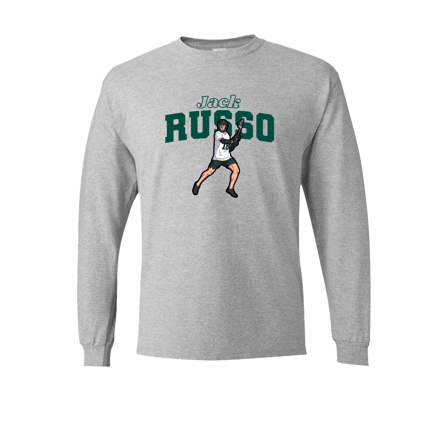 Long Sleeve Tee — Name Arch in Grey