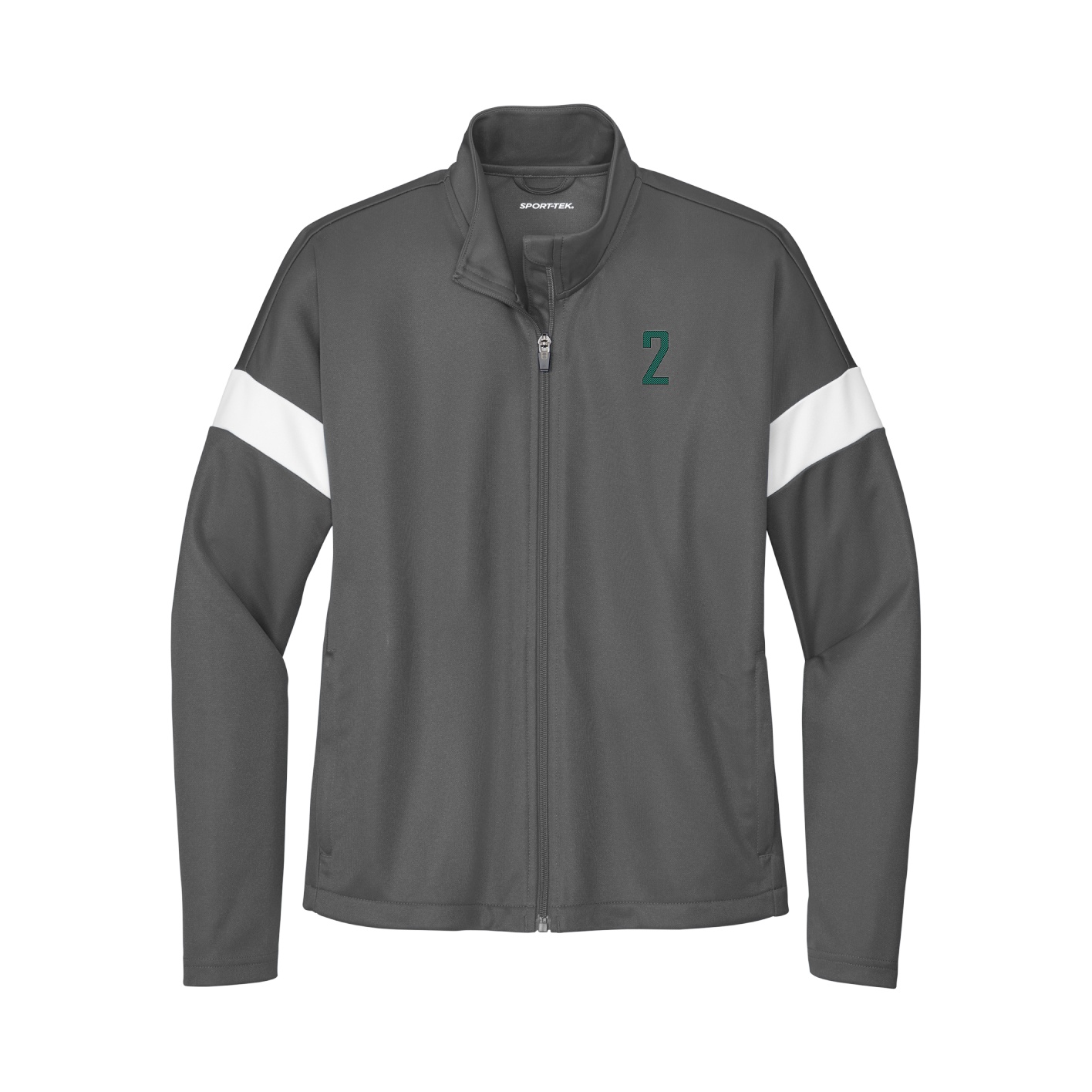 Womens Team Travel Full-Zip Jacket — Front Shirsy in Gray/White