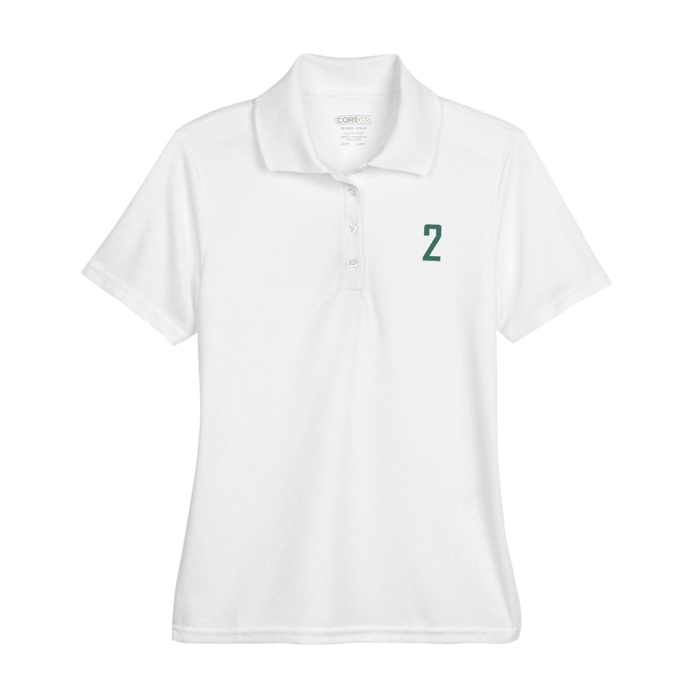 Womens Performance Polo — Front Shirsy in White