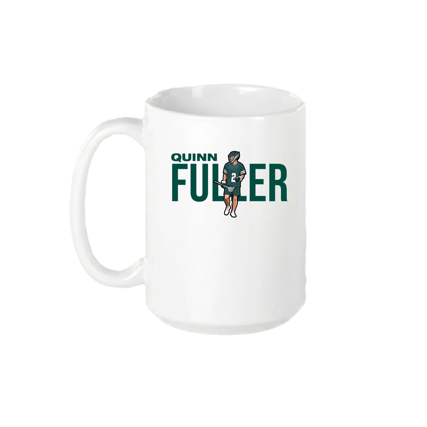 15oz Coffee Mug — Player Name in White