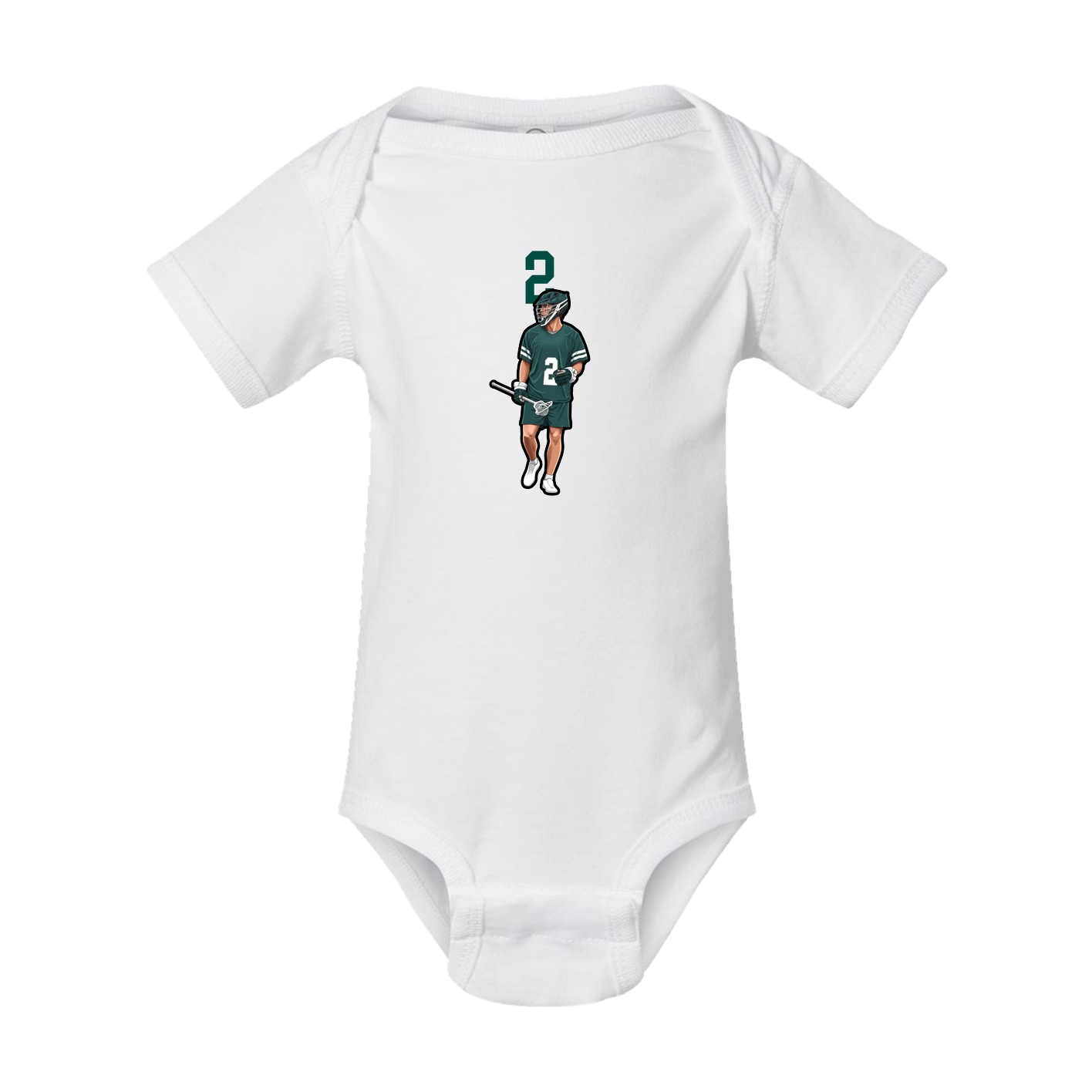 Baby Onesie — Number Top in White