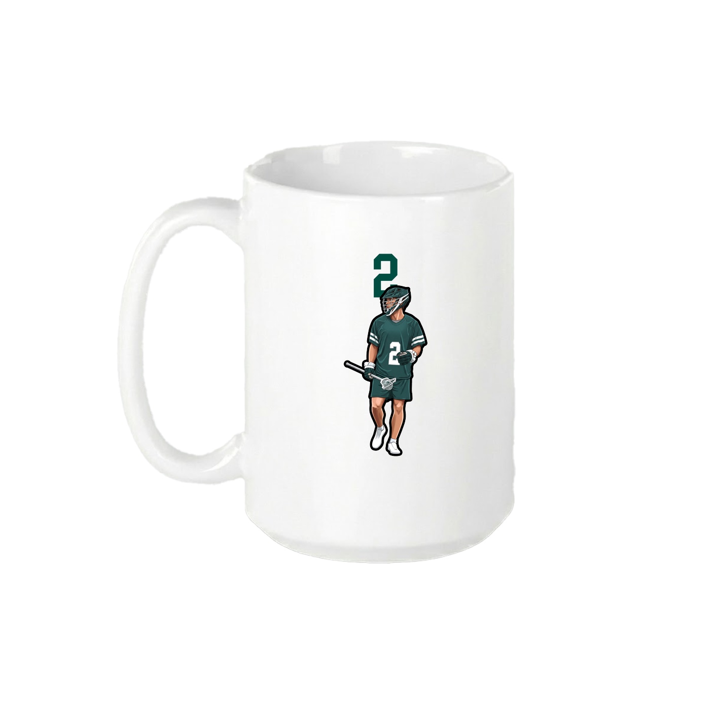 15oz Coffee Mug — Number Top in White
