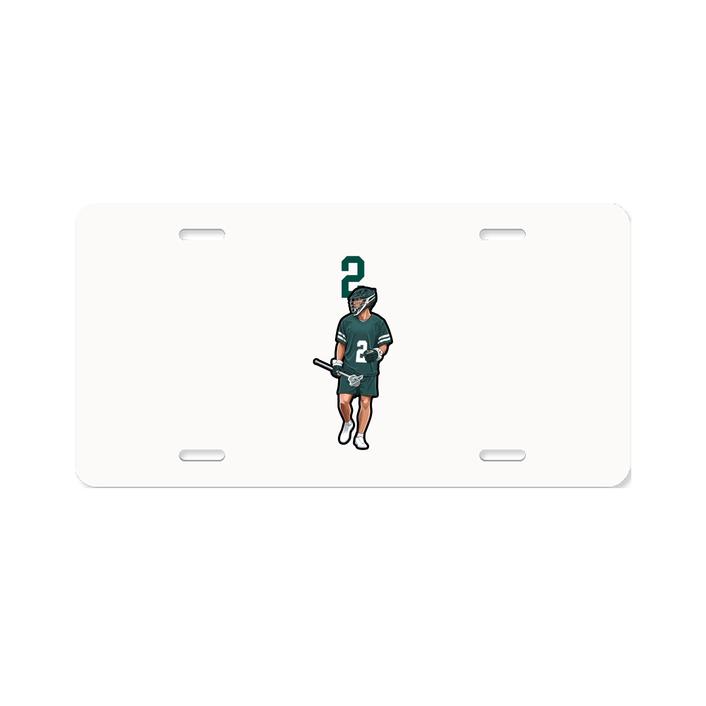 License Plate — Number Top in Classic