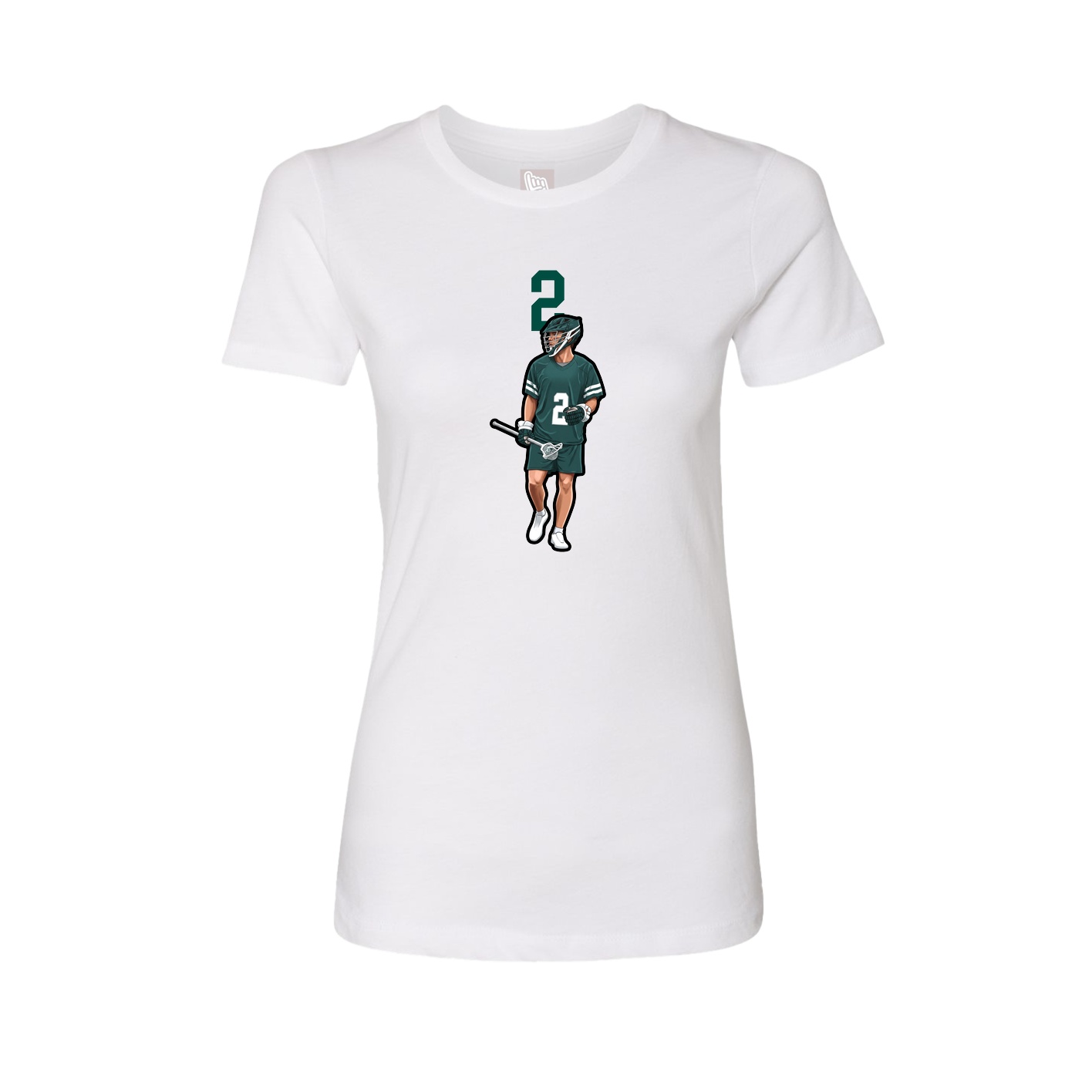 Fitted Women's Tee — Number Top in White