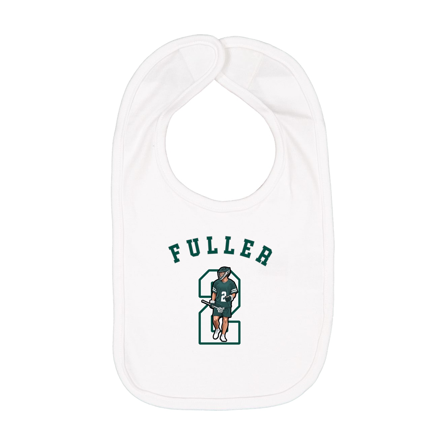 Infant Bib — Shirsey Arch in White