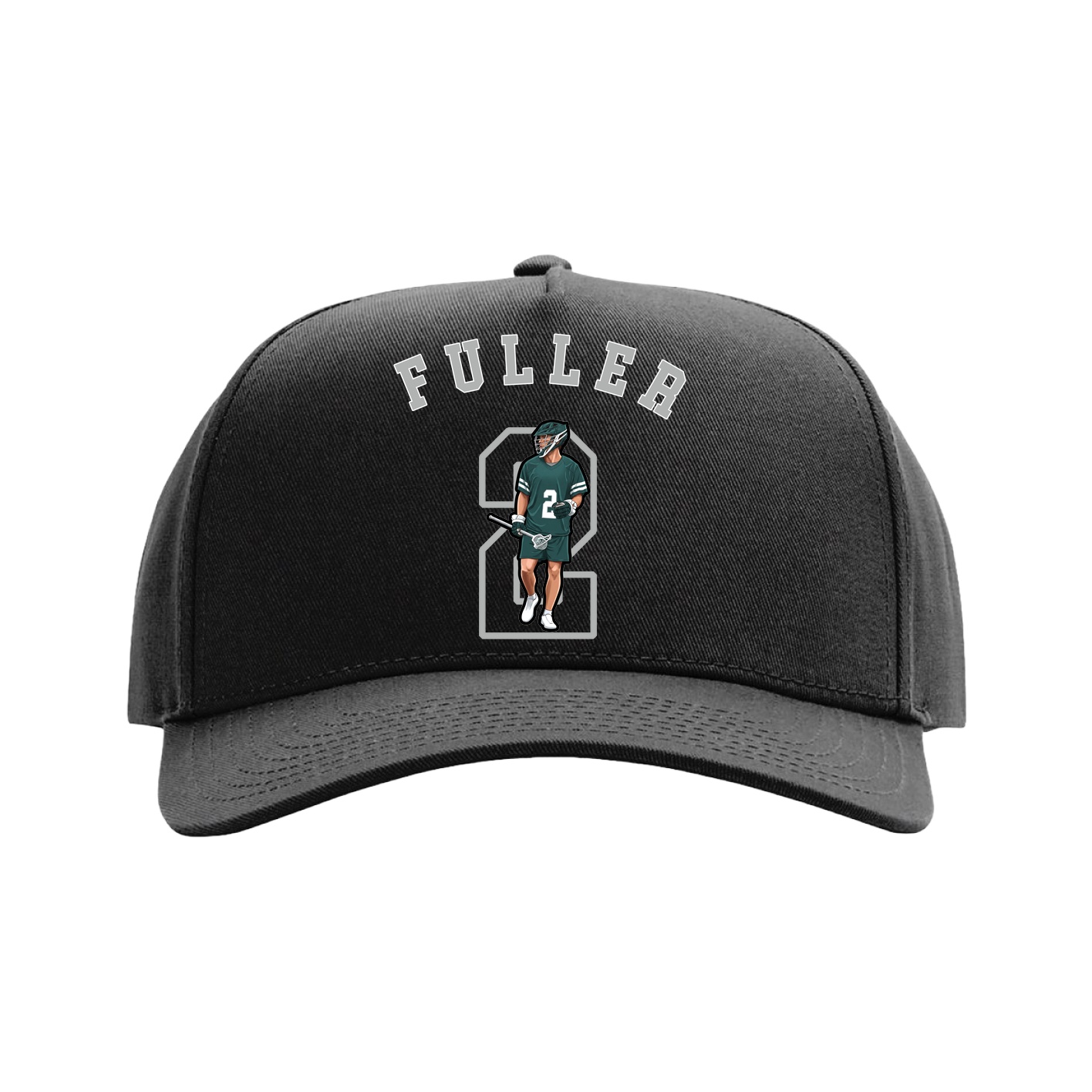 Full Fabric Five-Panel Champ Cap — Shirsey Arch in Black