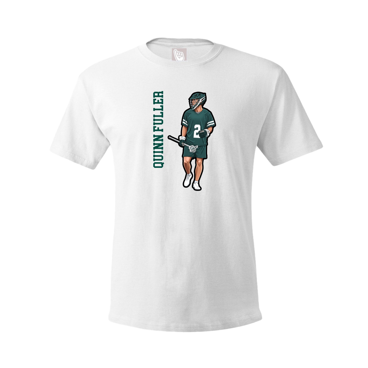 Tee — Name Vertical in White