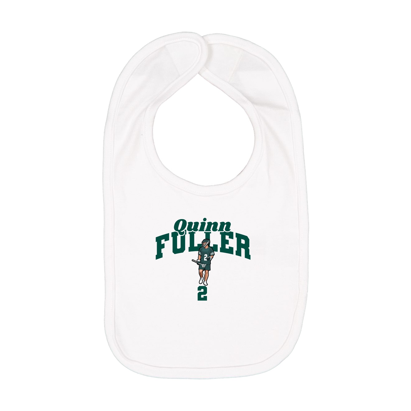 Infant Bib — Signature Arch in White