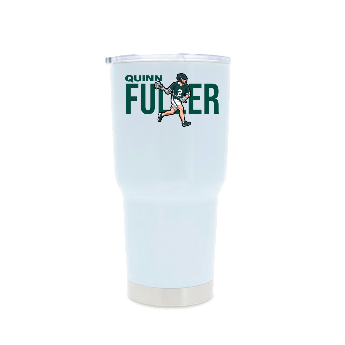 30oz Stainless Steel Tumbler — Player Name in White