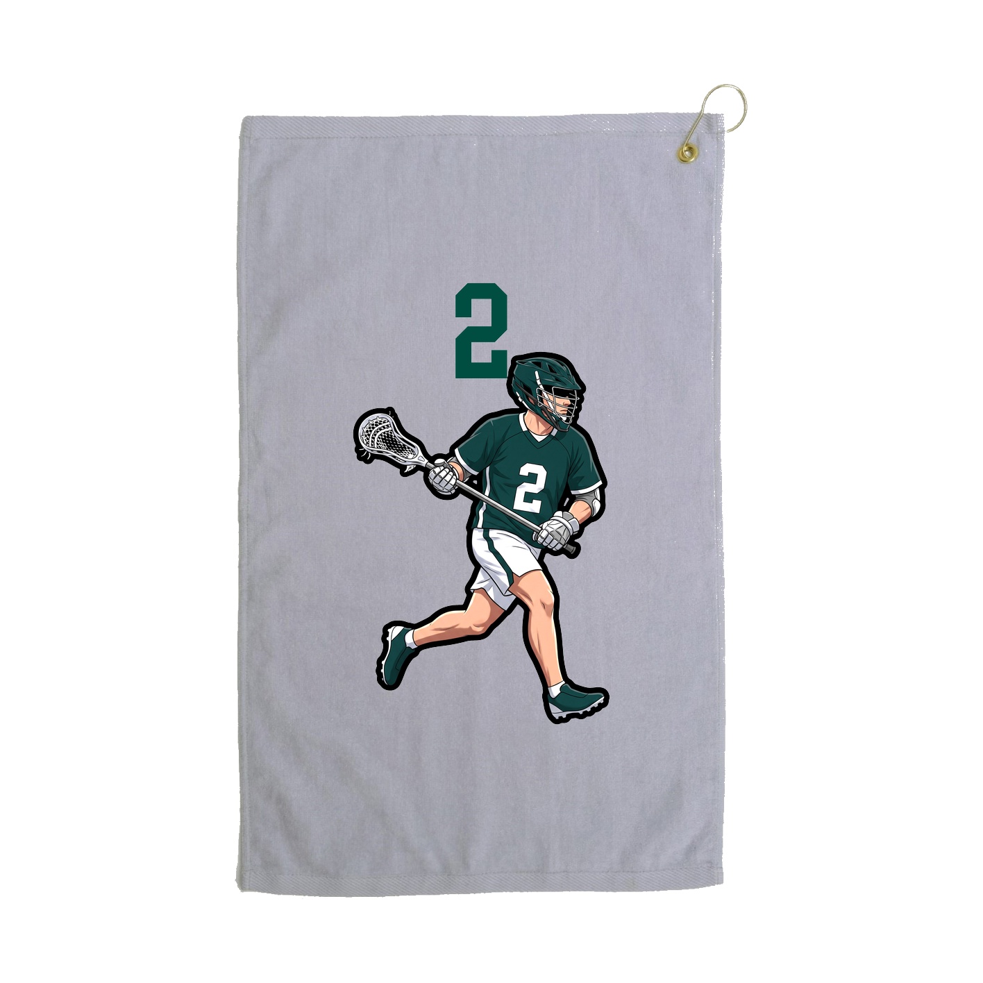 Golf Towel — Number Top in Grey