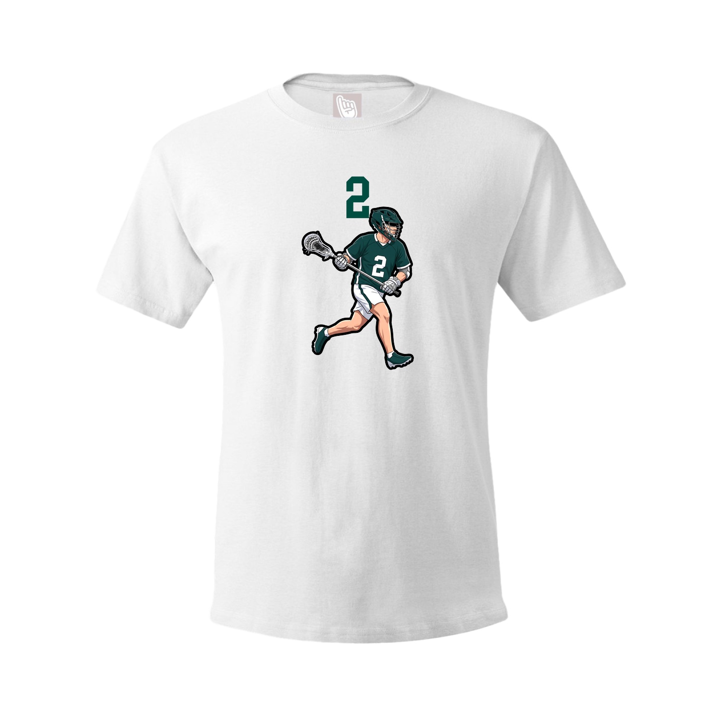 Youth Tee — Number Top in White