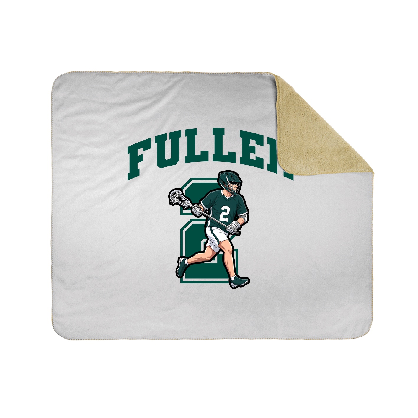 Throw Blanket — Number in White