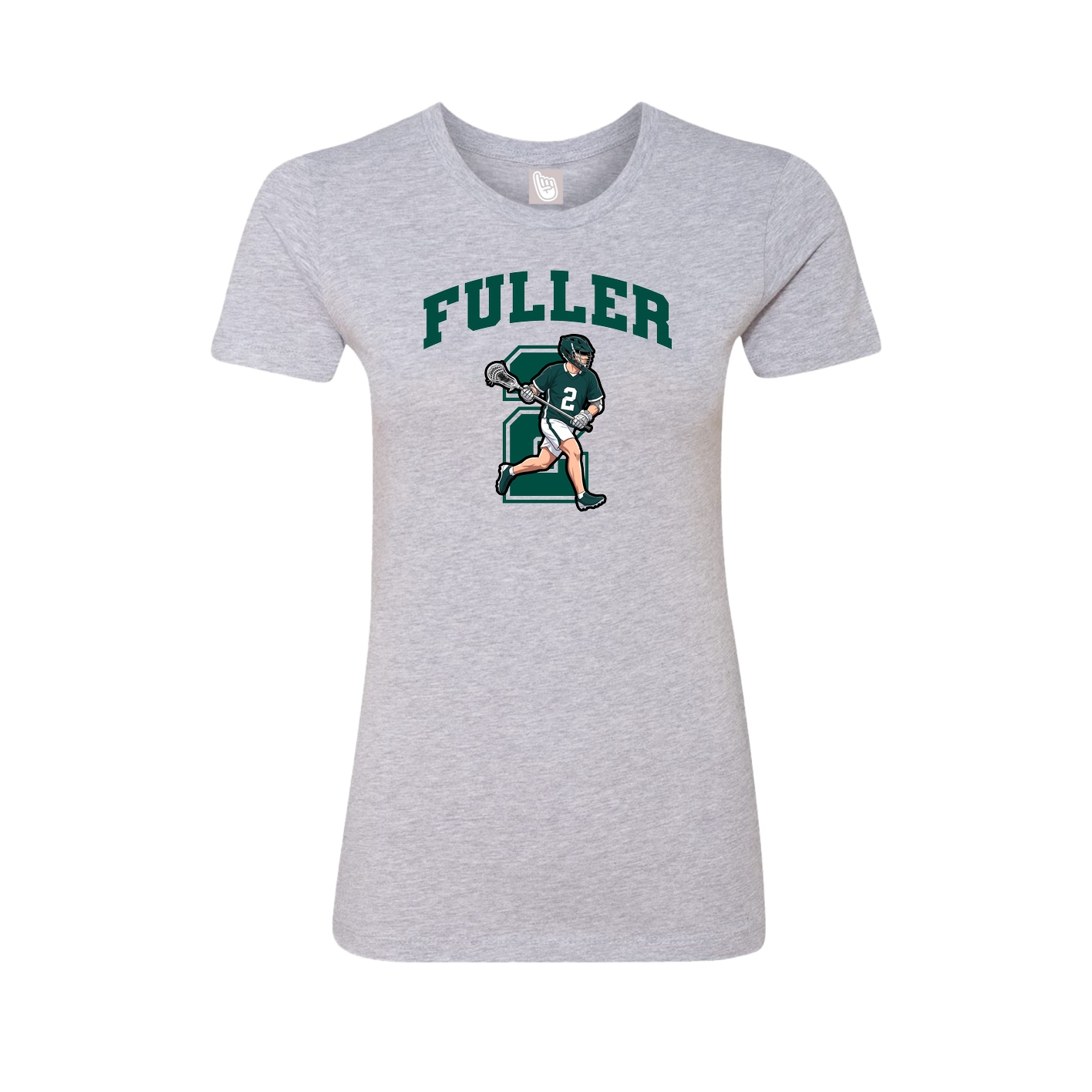 Fitted Women's Tee — Number in Grey