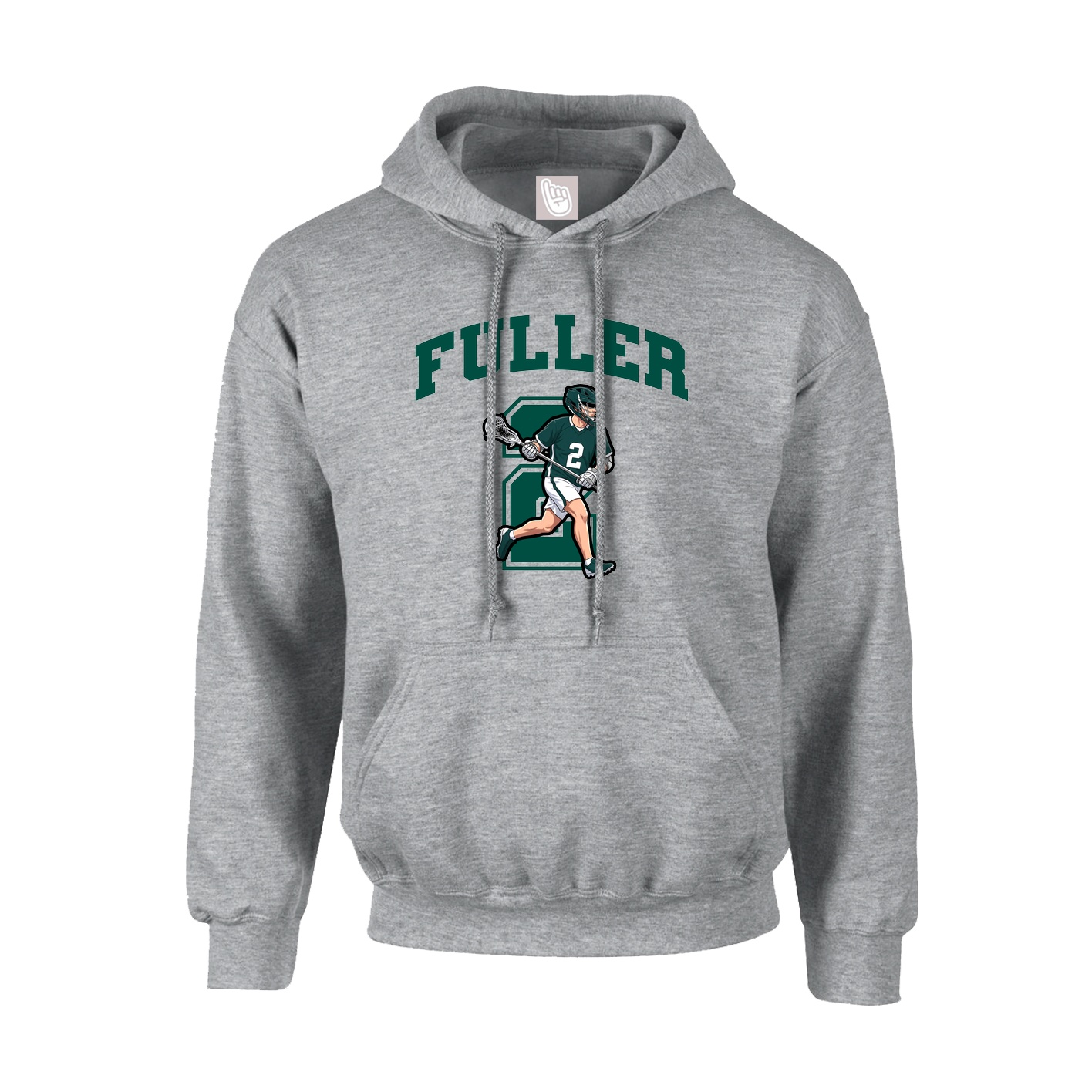 Hoodie — Number in Grey