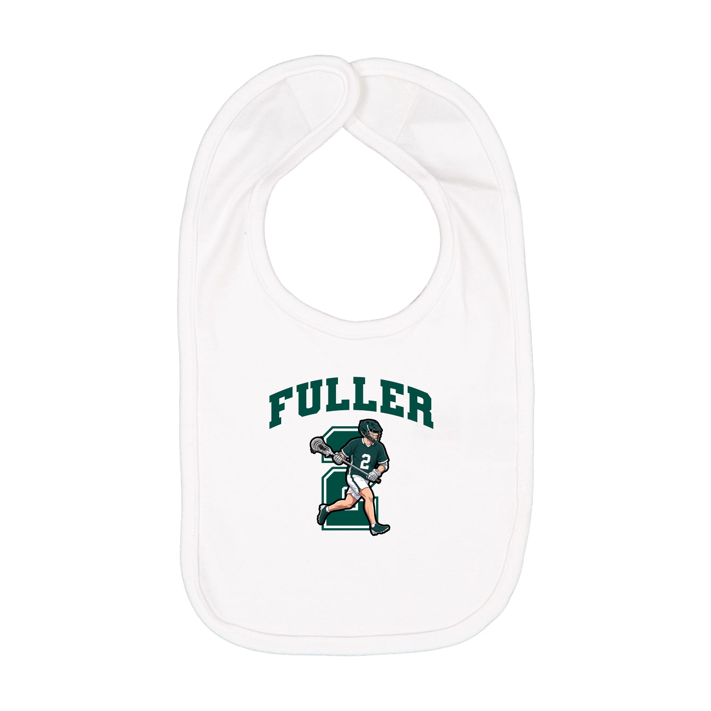 Infant Bib — Number in White