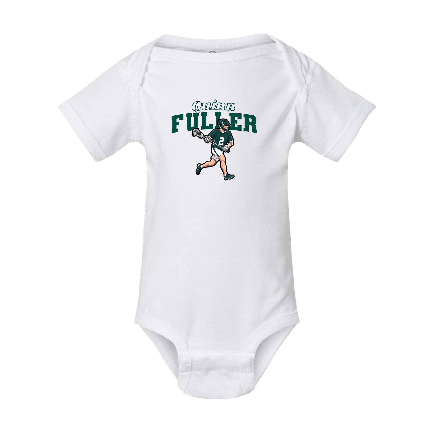 Baby Onesie — Name Arch in White