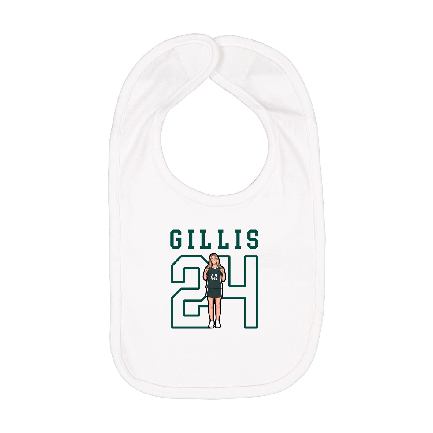 Infant Bib — Shirsey in White