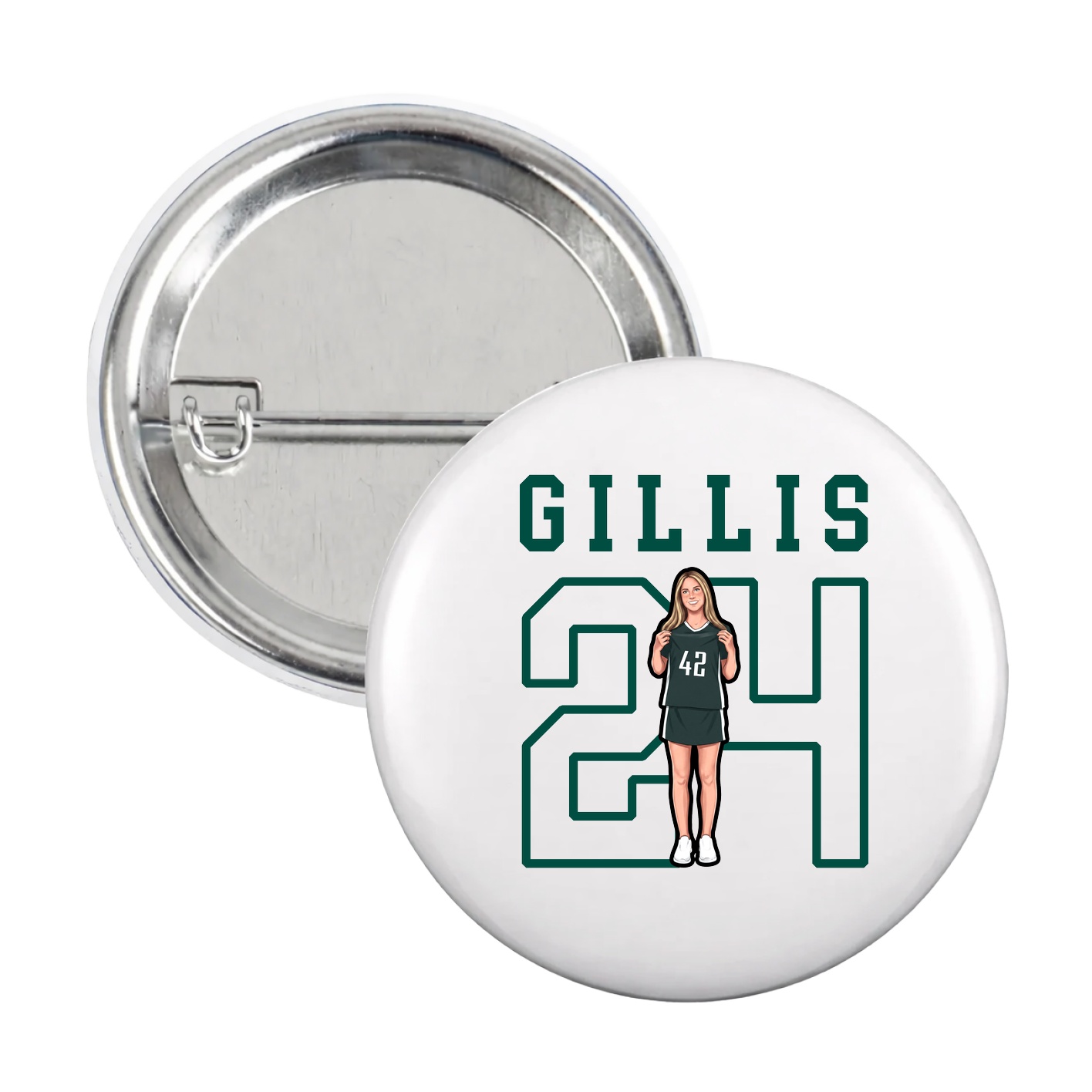 Game Day Button — Shirsey in White
