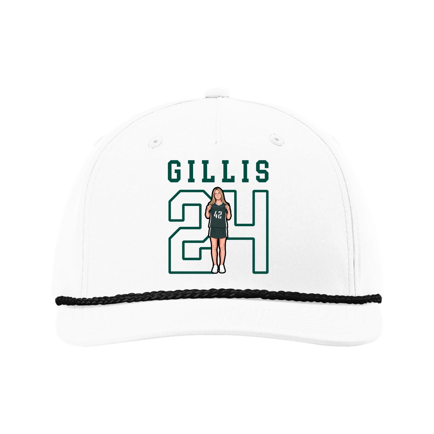 Five-Panel Classic Rope Cap — Shirsey in White
