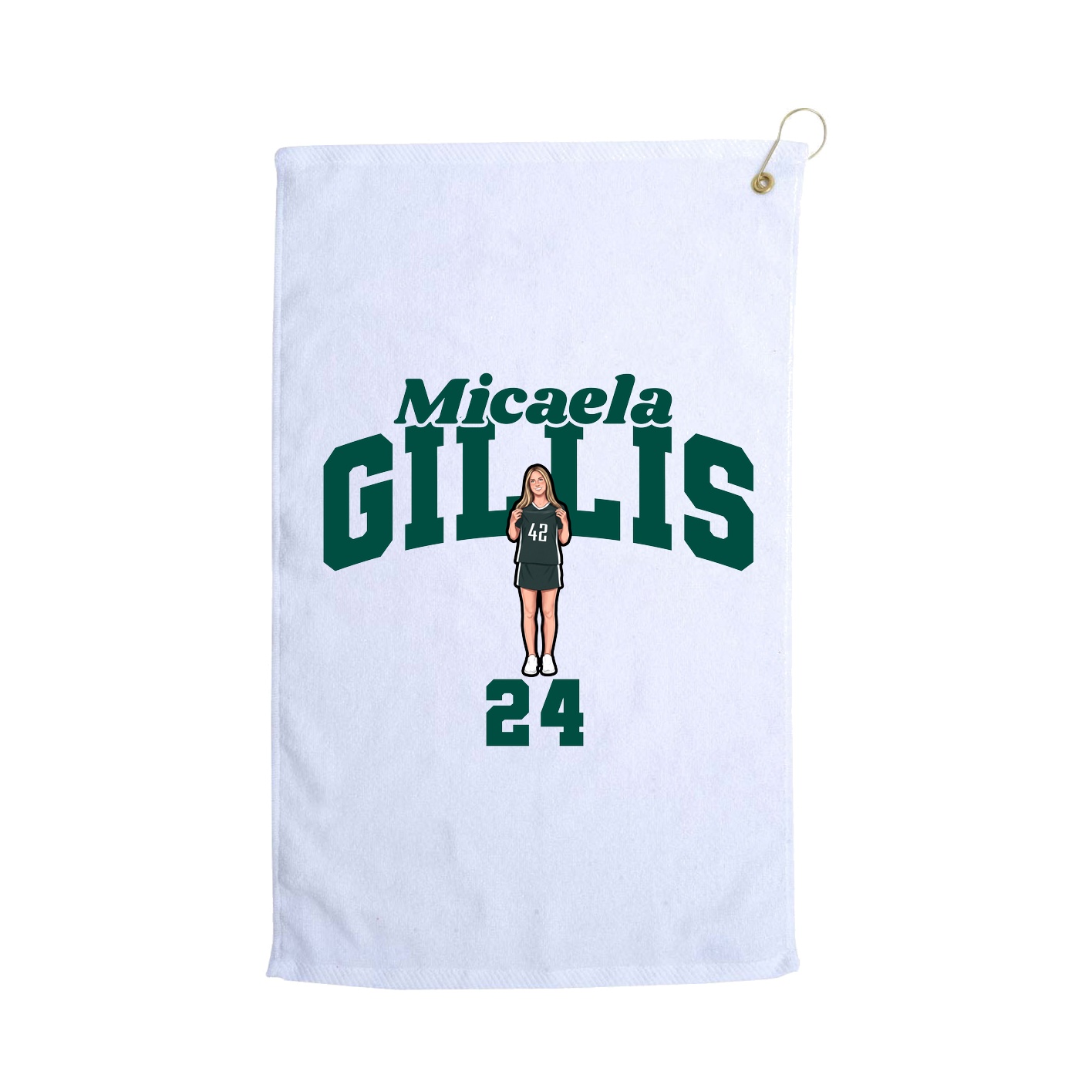 Golf Towel — Signature Arch in White