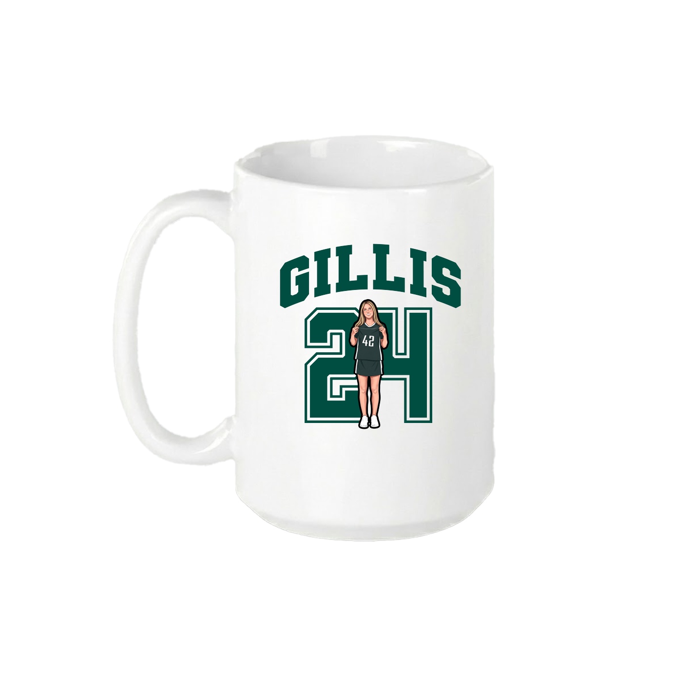 15oz Coffee Mug — Number in White