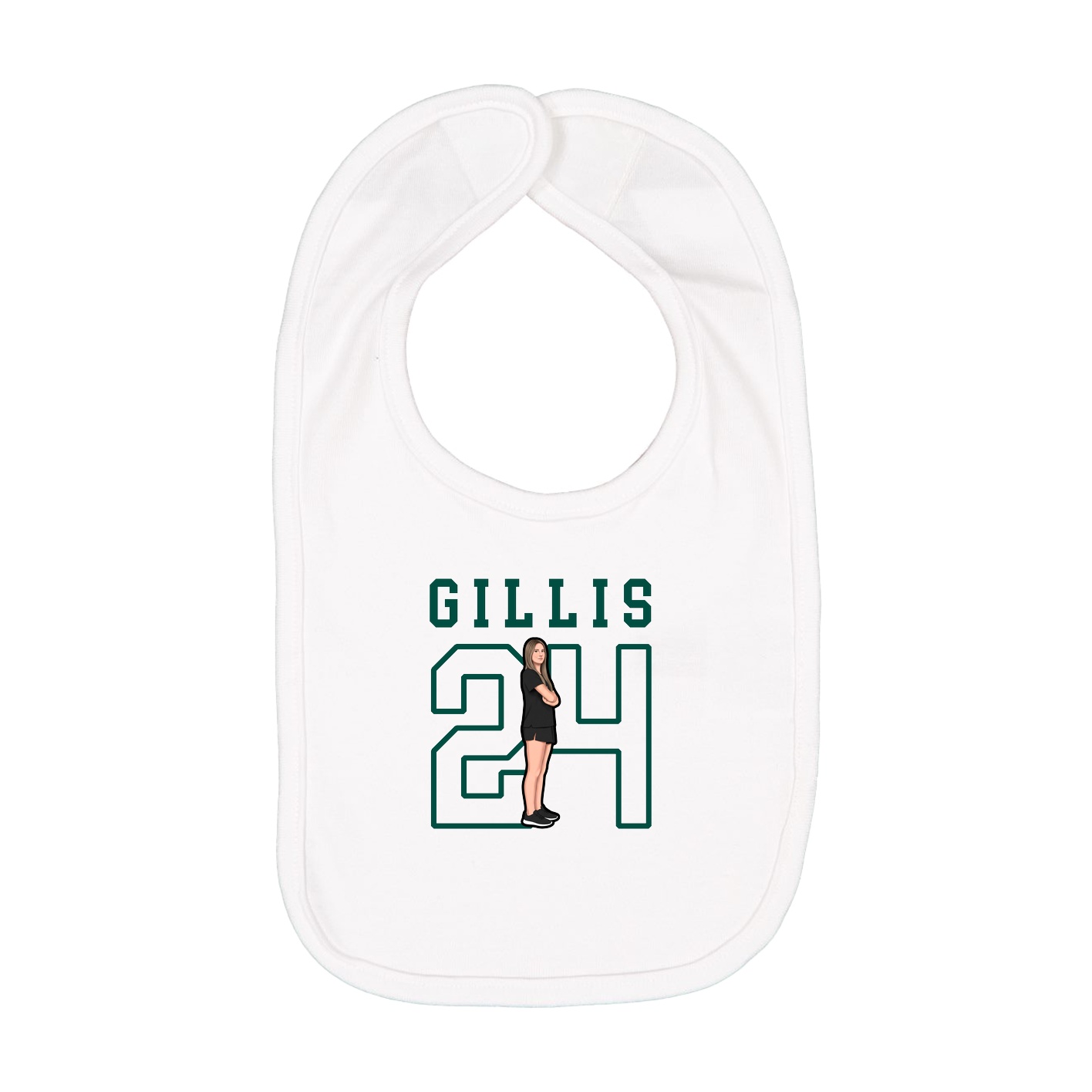 Infant Bib — Shirsey in White