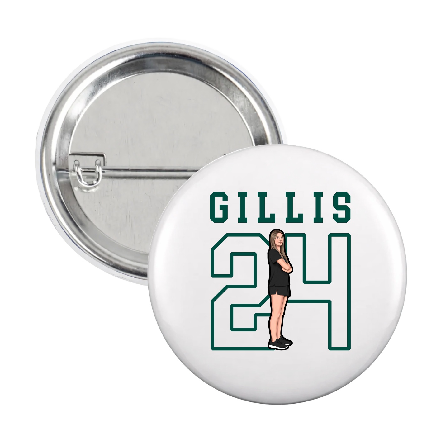 Game Day Button — Shirsey in White