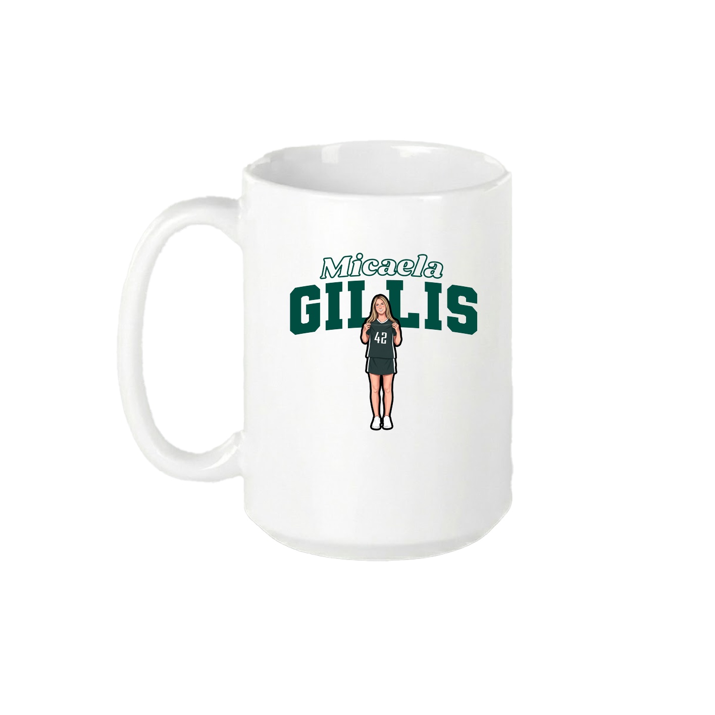 15oz Coffee Mug — Name Arch in White