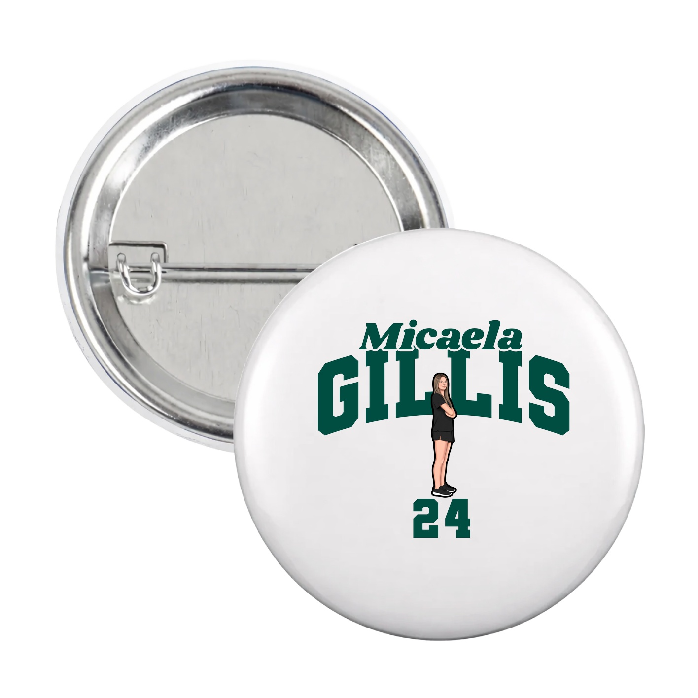 Game Day Button — Signature Arch in White