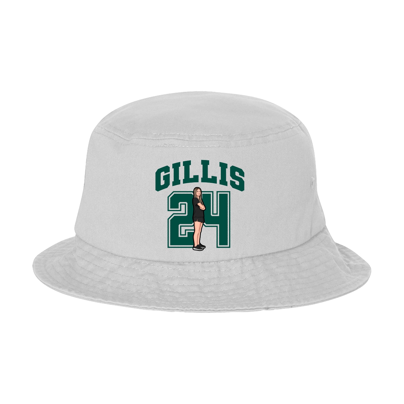 Bucket Cap — Number in White