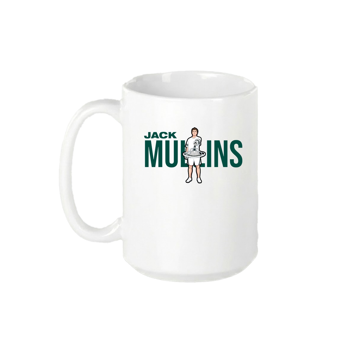 15oz Coffee Mug — Player Name in White