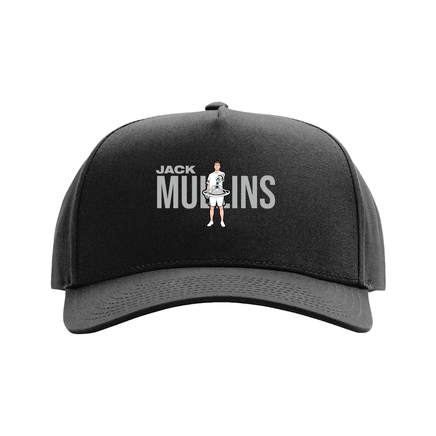 Full Fabric Five-Panel Champ Cap — Player Name in Black