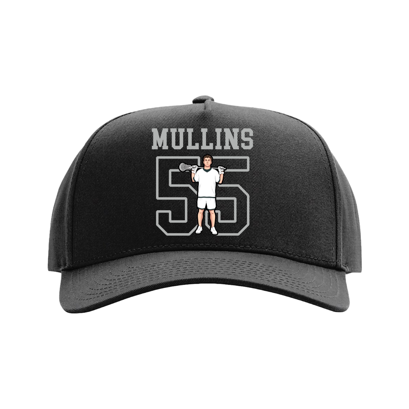 Full Fabric Five-Panel Champ Cap — Shirsey in Black