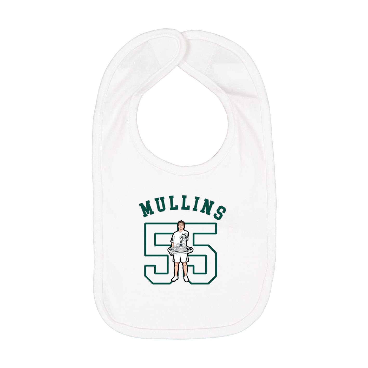 Infant Bib — Shirsey Arch in White