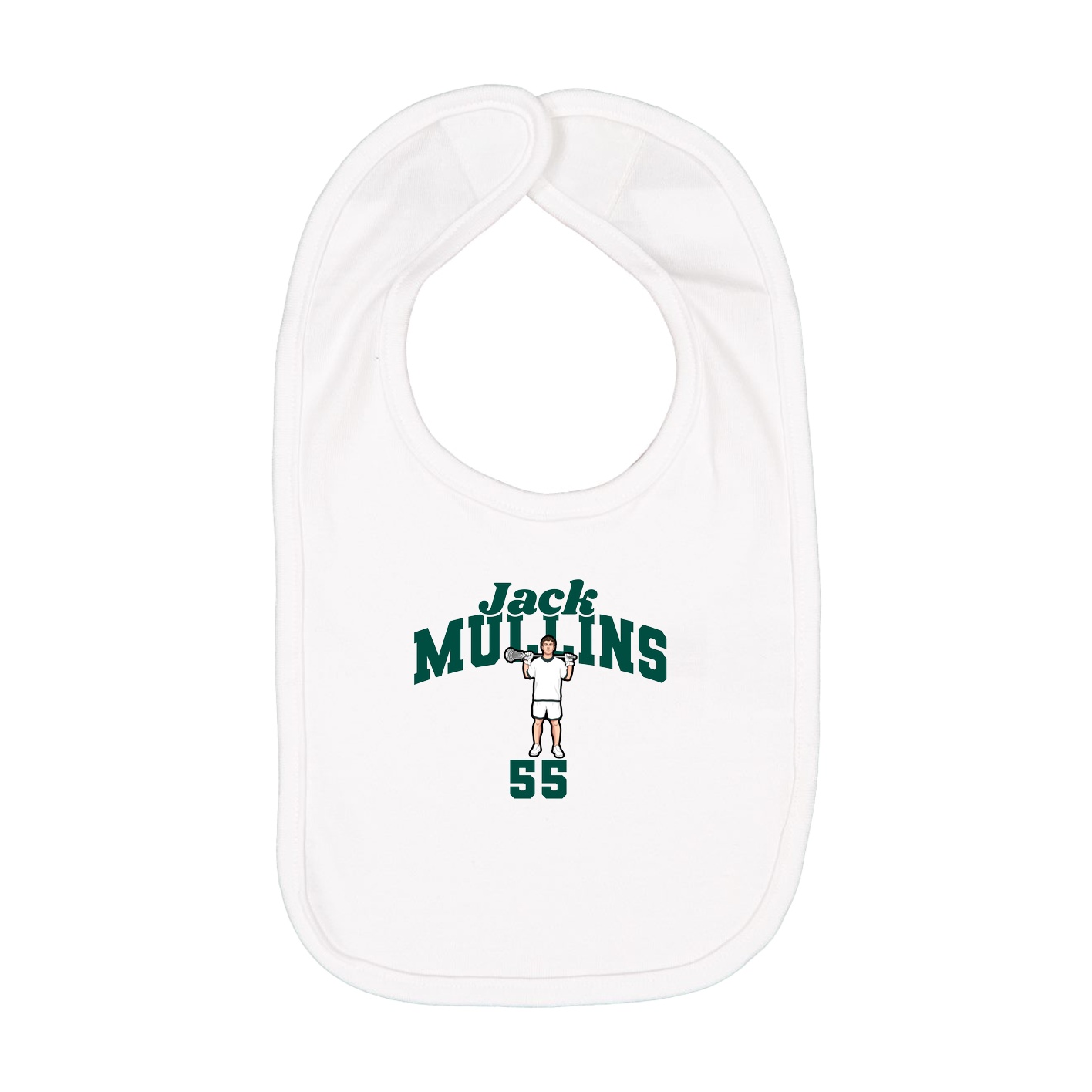 Infant Bib — Signature Arch in White