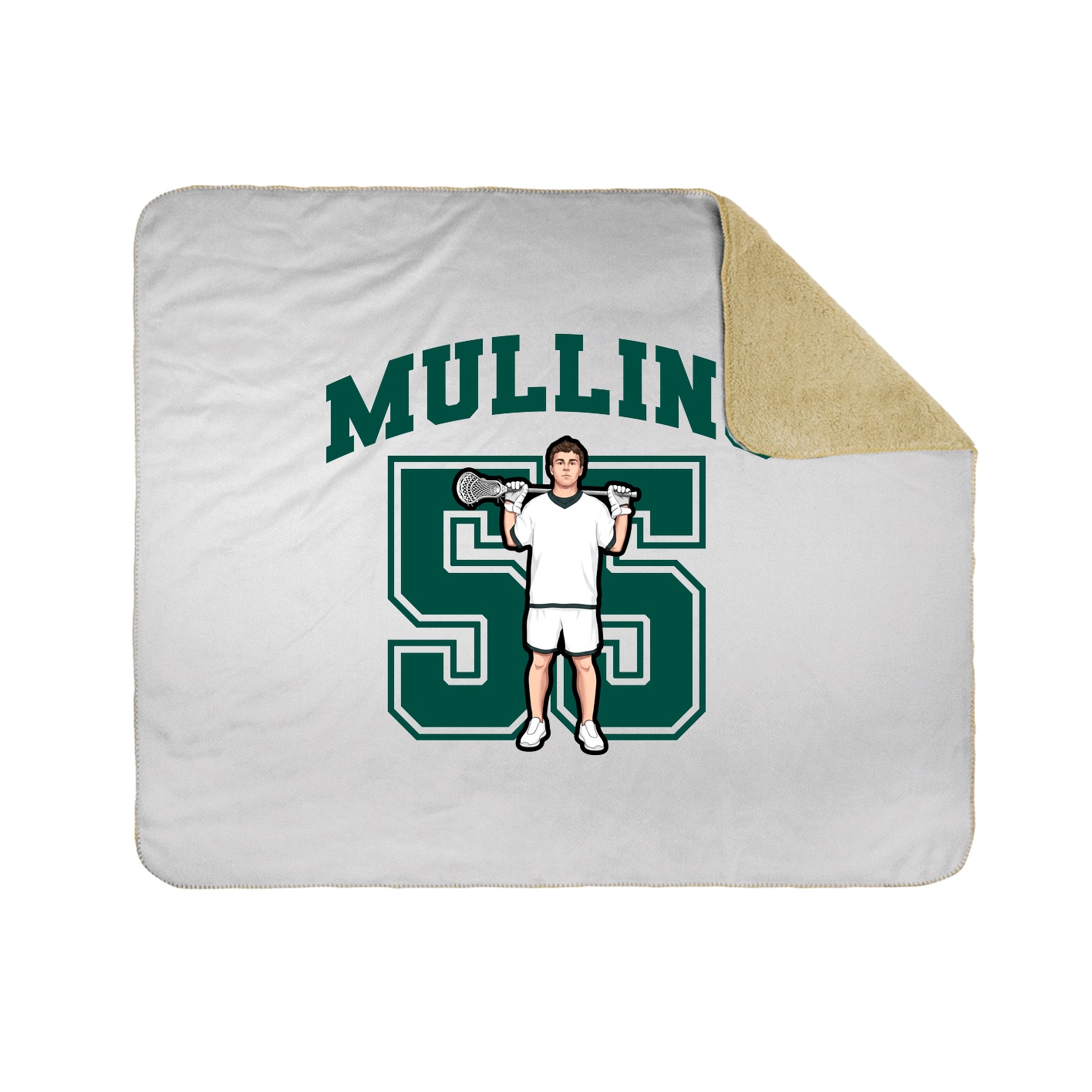 Throw Blanket — Number in White