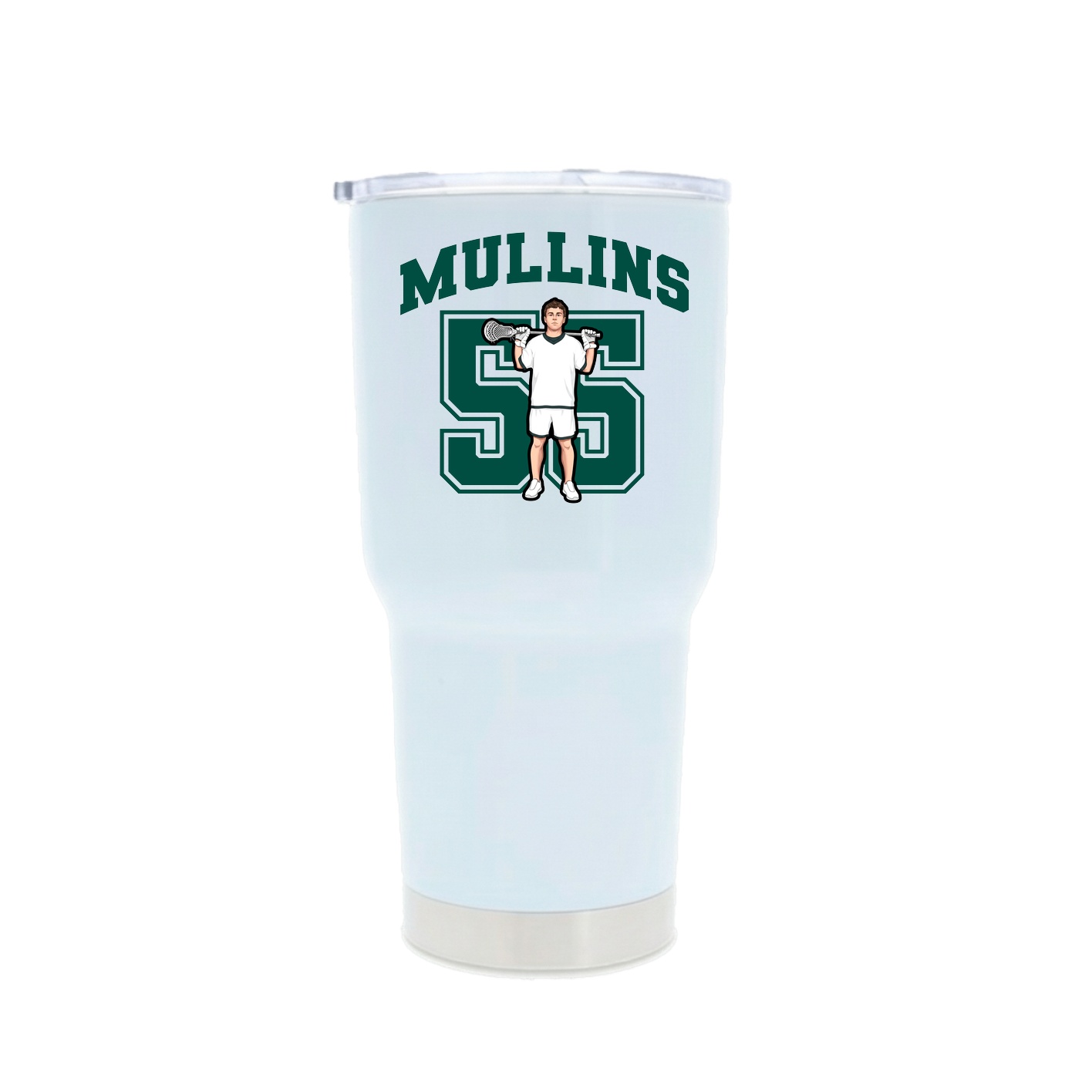 30oz Stainless Steel Tumbler — Number in White