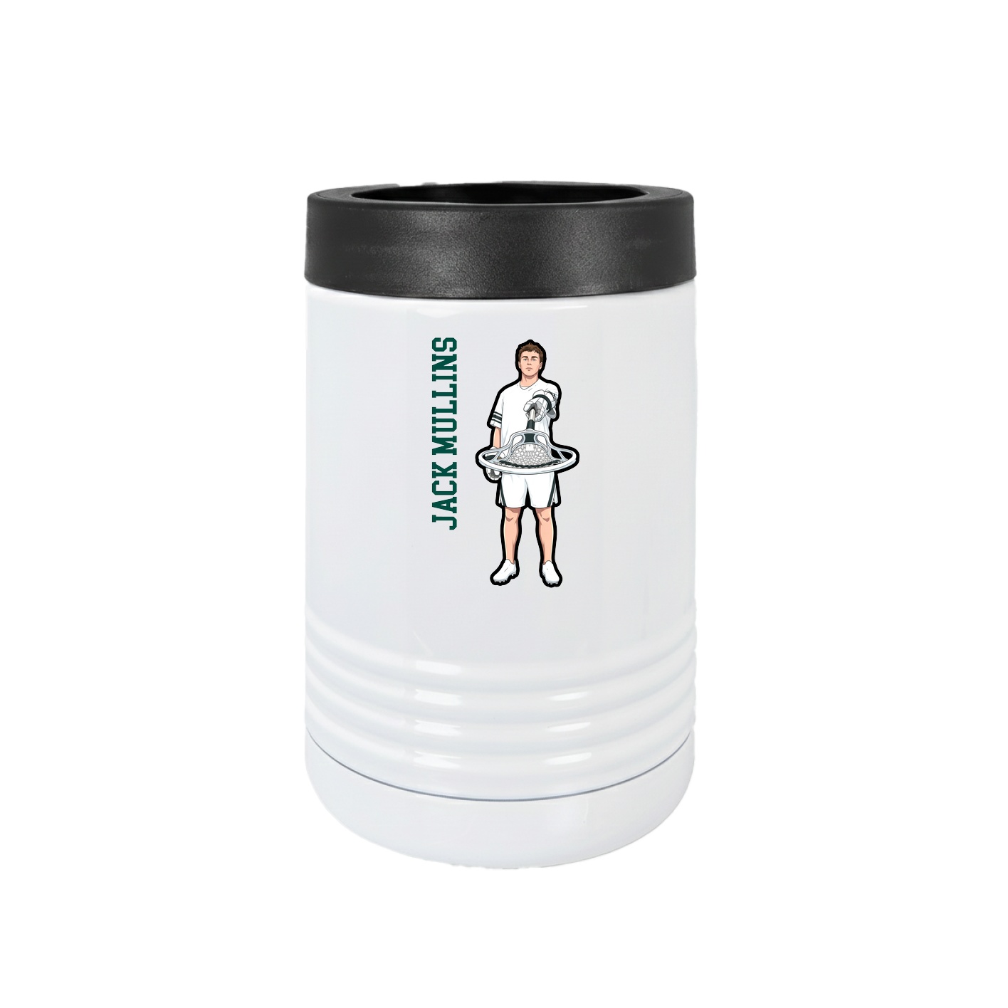 Beverage Holder — Name Vertical in White