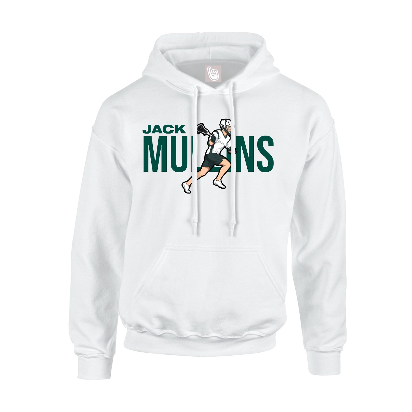 Youth Hoodie — Player Name in White