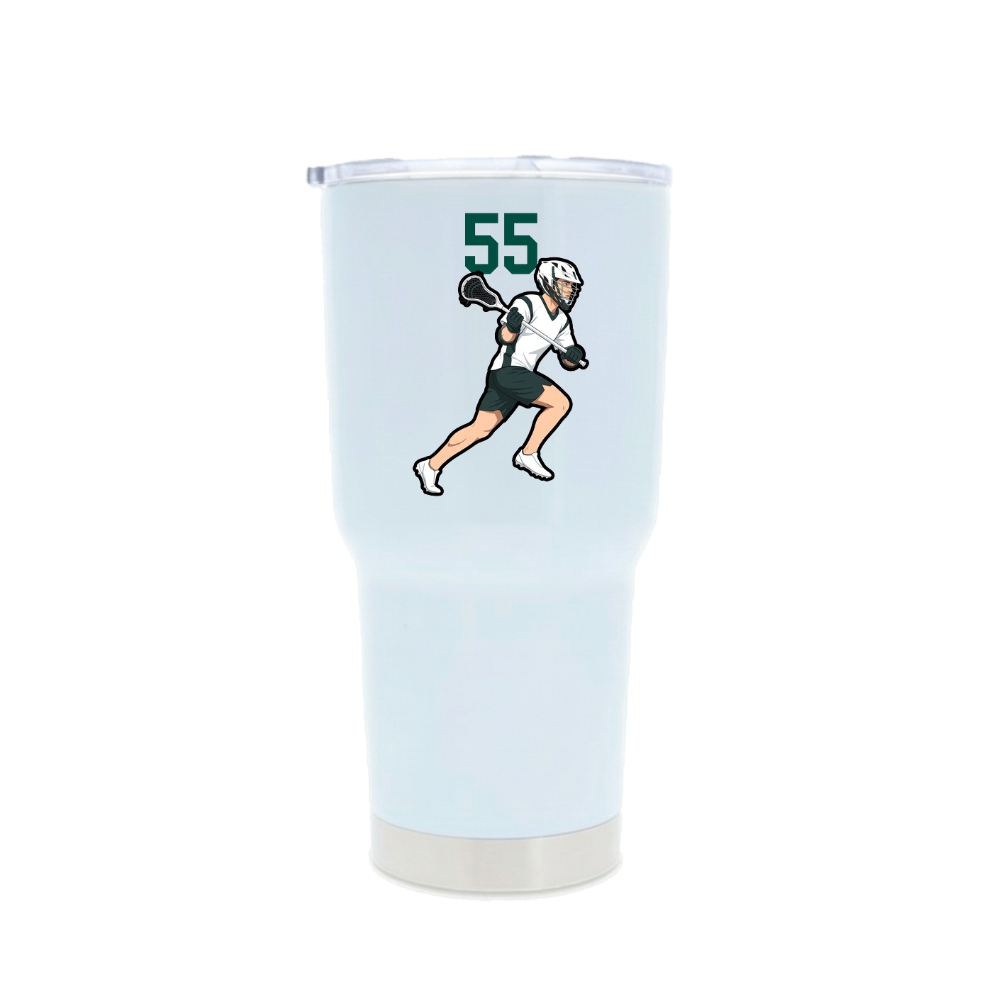 30oz Stainless Steel Tumbler — Number Top in White