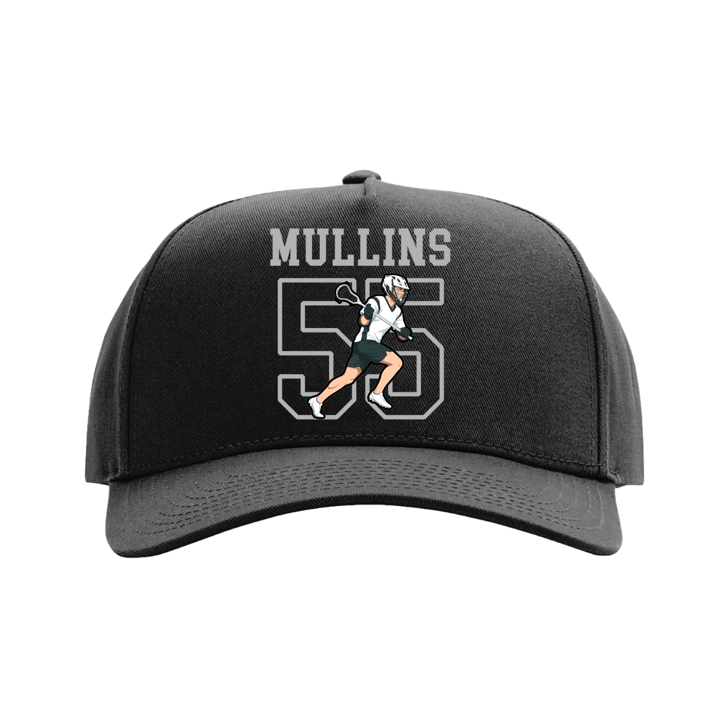 Full Fabric Five-Panel Champ Cap — Shirsey in Black