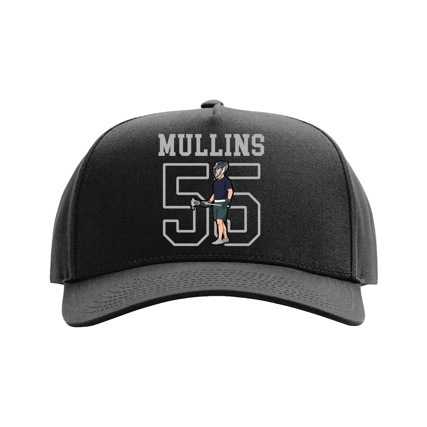 Full Fabric Five-Panel Champ Cap — Shirsey in Black