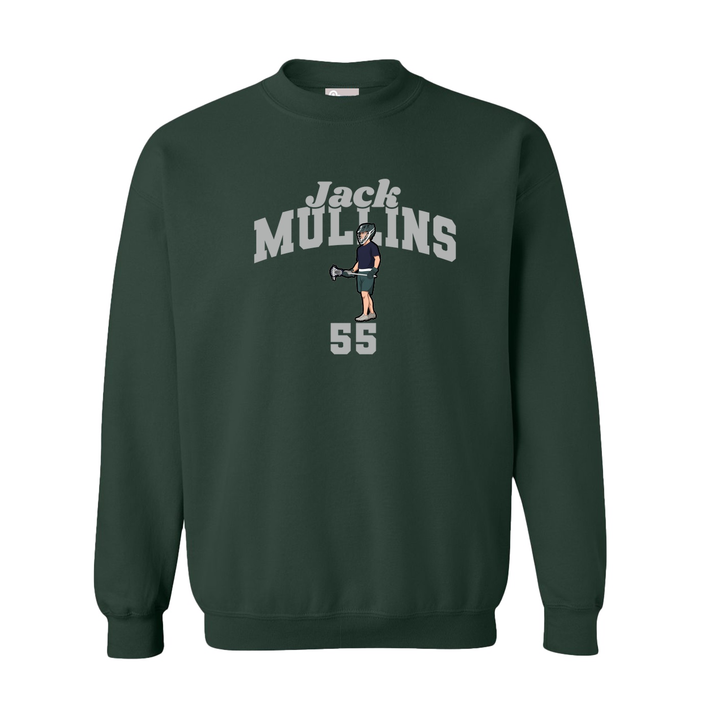 Fleece Crew — Signature Arch in Green