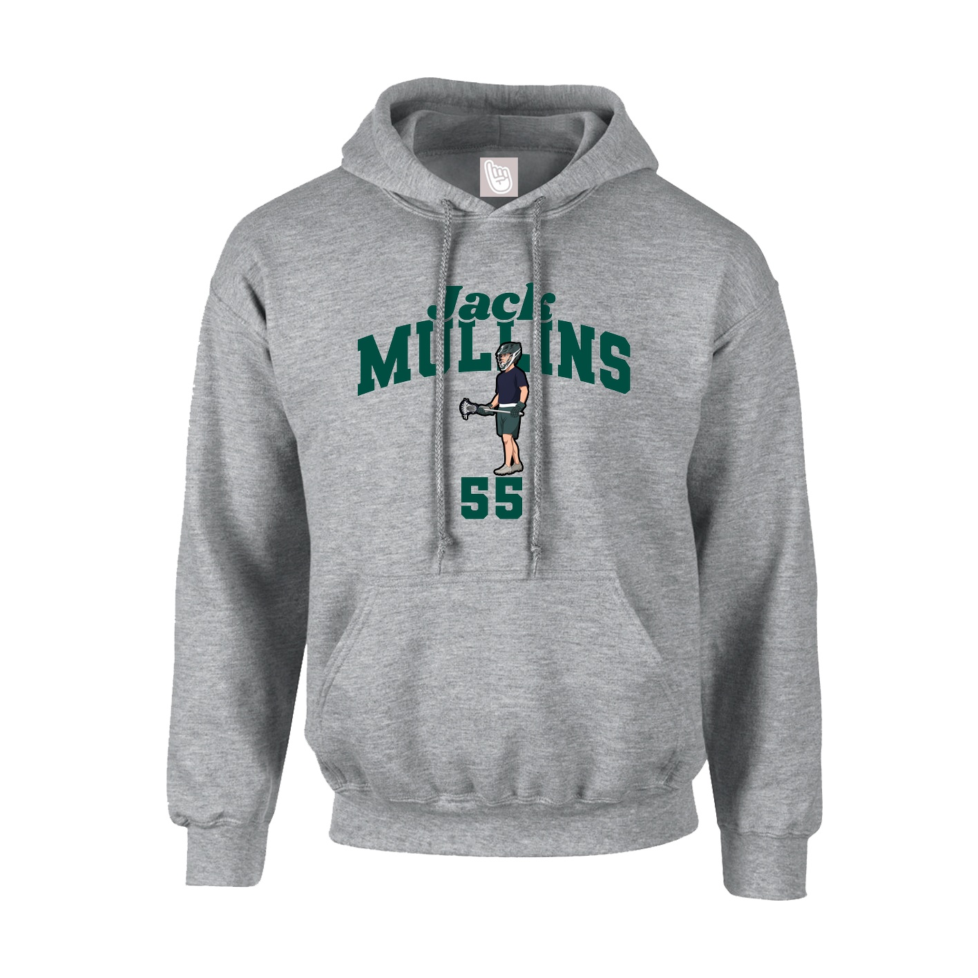 Youth Hoodie — Signature Arch in Grey