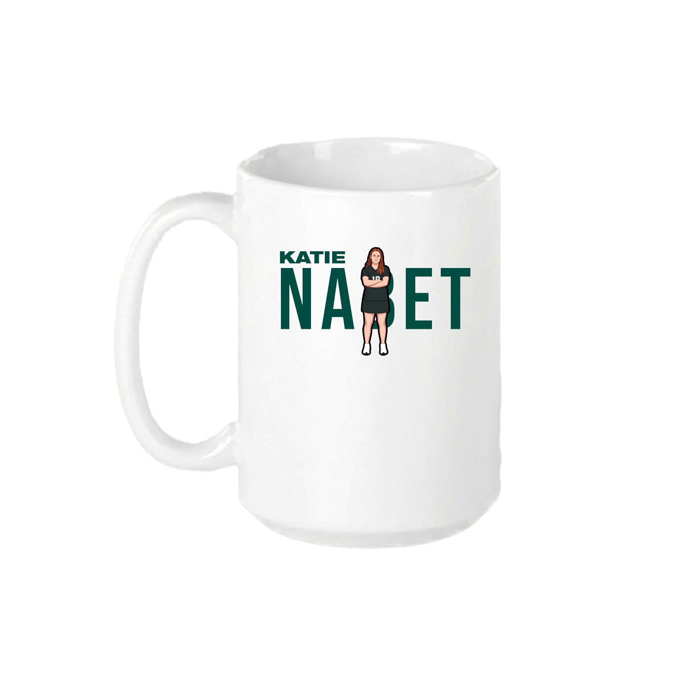 15oz Coffee Mug — Player Name in White